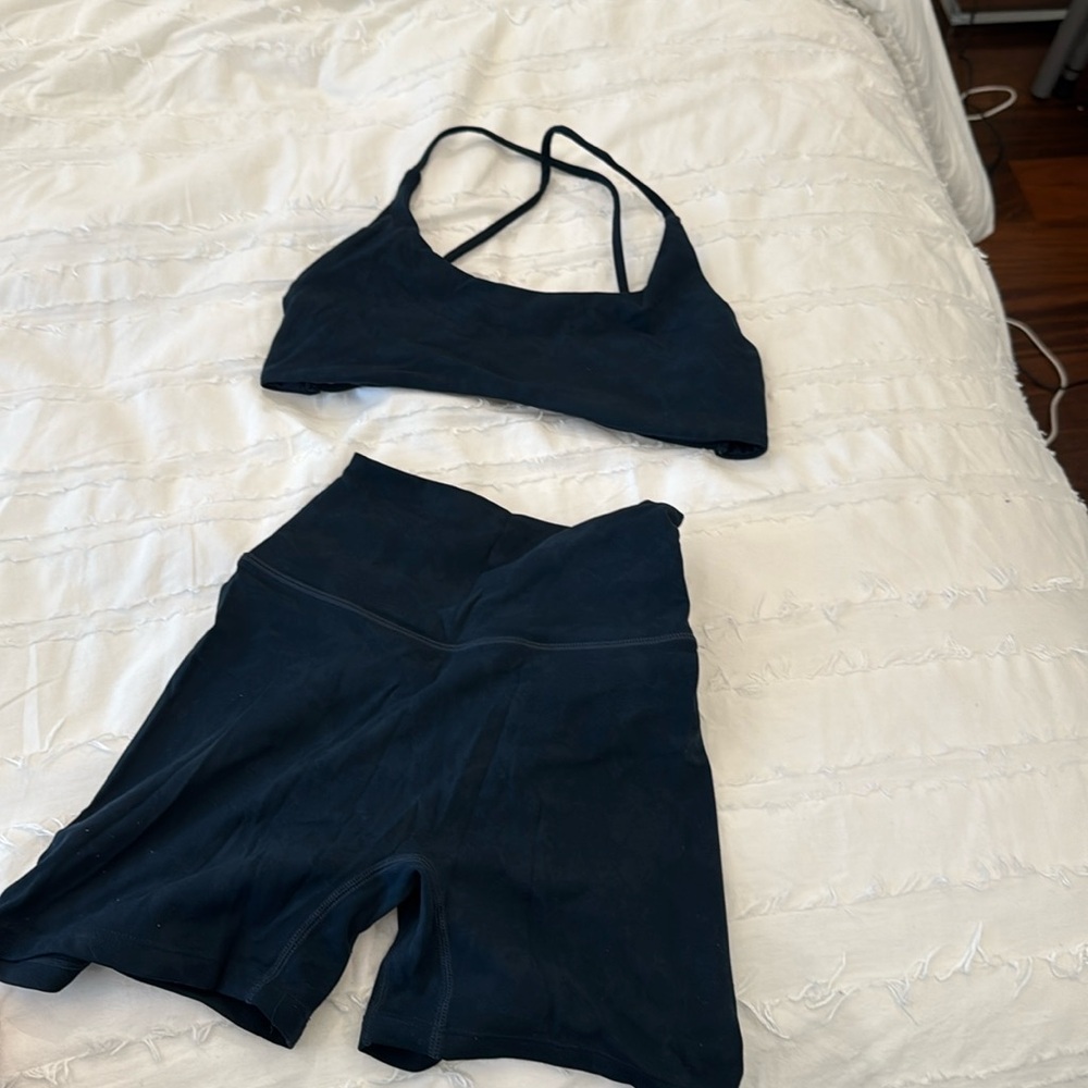 CSB matching sports bra and shorts